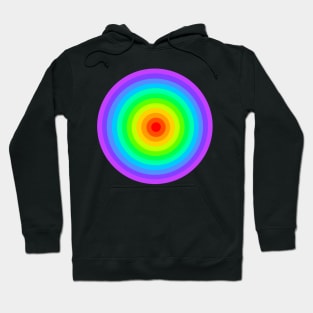 Colourful Rainbow Circle Light Coloured Hoodie